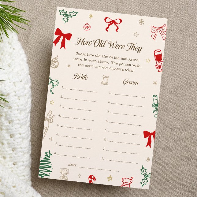 Christmas Bridal Shower How Old Were They Game (Criador carregado)