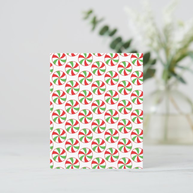 Christmas Candy Cane Pattern Scrapbook Craft Paper (Em pé/Frente)