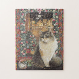 CHRISTMAS CAT JIG SAW QUEBRA-CABEÇA