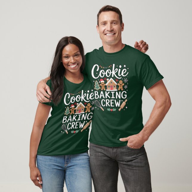 Christmas "Cookie Baking Crew" Basic T-Shirt (Unissex)