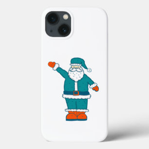 christmas cor de laranja azul teal santa claus