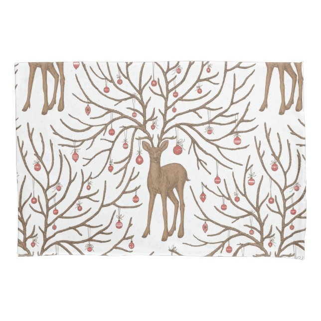 Christmas deer on white (Frente-Esquerda)