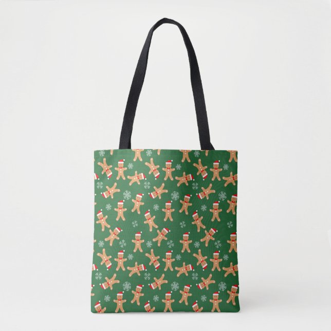 Christmas Gingerbread Baby Cookies Print Tote Bag (Frente)