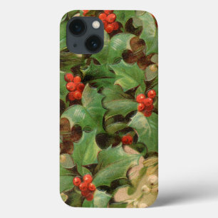Christmas holly art print winter greenery