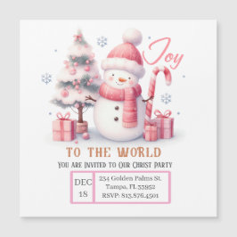 Christmas Joy to the World Magnet Card