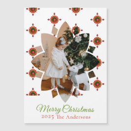 Christmas Ladybug Red Photo Holiday Magnetic