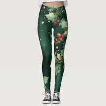 Christmas Leggings – Festive Holiday Pattern 