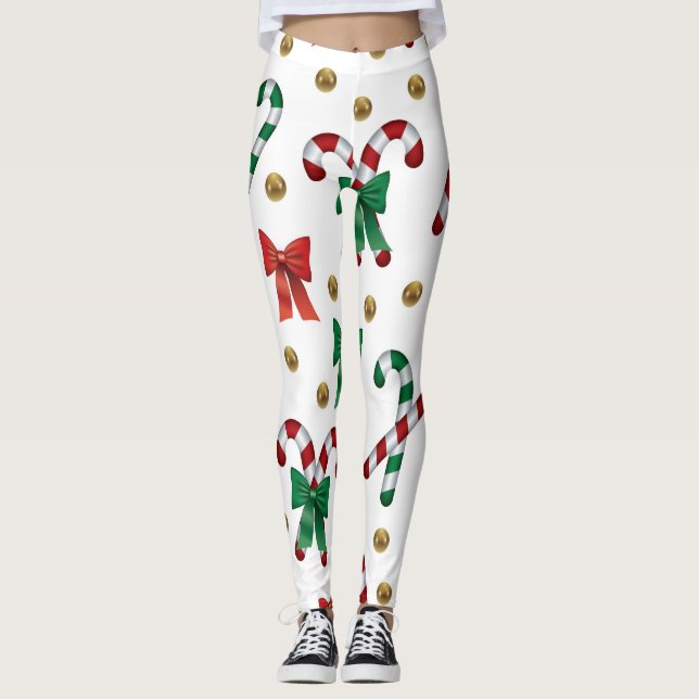 Christmas Leggings – Festive Holiday Pattern  (Frente)