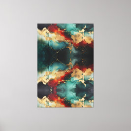 Christmas Marble Glow Premium Wrapped Canvas