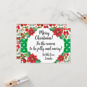 Christmas Paisley & Poinsettia Jolly