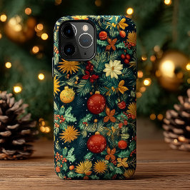 Christmas Poinsettia Ornament Name Art