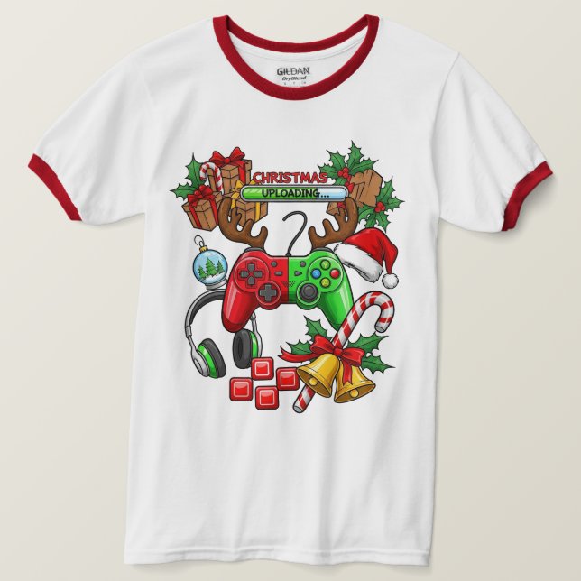 Christmas Ringer T-Shirt (Frente do Design)