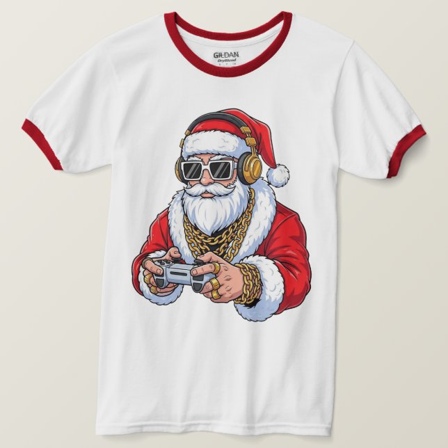 Christmas Ringer T-Shirt (Frente do Design)