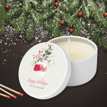 Christmas Watercolor Ornament Personalized Name