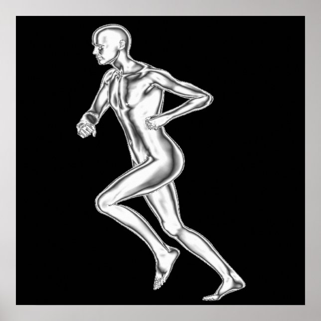 Chrome Man Runner Poster (Frente)