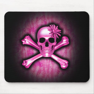 Chrome Skull e Crossbone Mouse Pad
