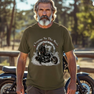 Chrome To The Bone   Camisa de Motoqueiro Oliva Vi
