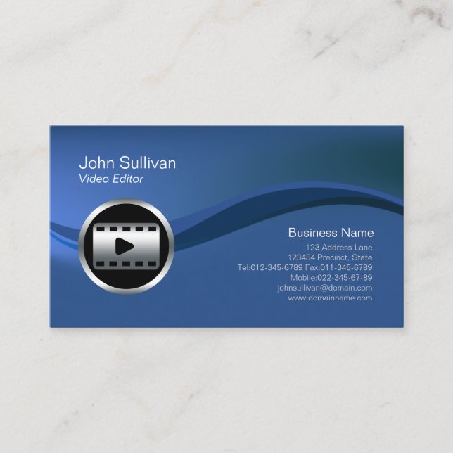 Chrome Video Clip Icon Editor de vídeo Cartão de v (Frente)