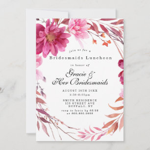 Chrysanthemum Bridesmaids Luncheon Invite