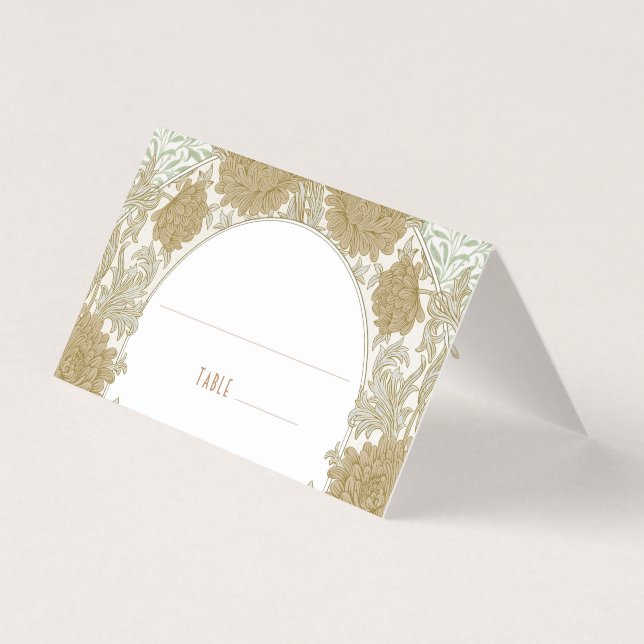 Chrysanthemum Mesa Cards Vintage Art Nouveau (Frente)