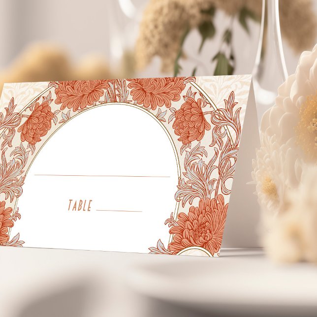 Chrysanthemum Mesa Cards Vintage Art Nouveau (Criador carregado)