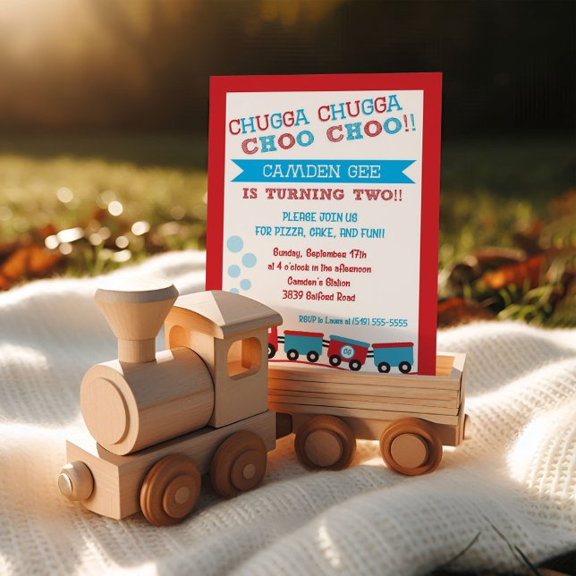 Chugga Choo, Choo, convite de aniversário de trem (Criador carregado)