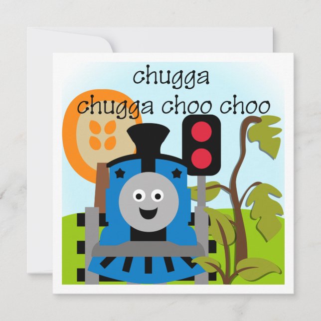 Chugga Choo Choo Train Convites (Frente)