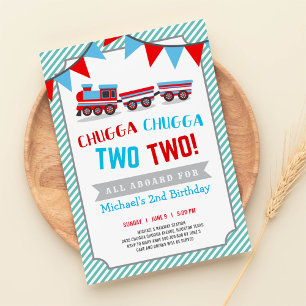 Chugga chugga dois convites de aniversário de tre