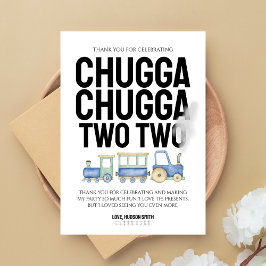 Chugga Chugga Dois Dois | Trem Cartão de Agradecim