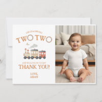 Chugga Dois Comboios Cartões de agradecimentos de 