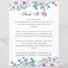 Chupa. jogo de chá de fraldas. Flórida roxa