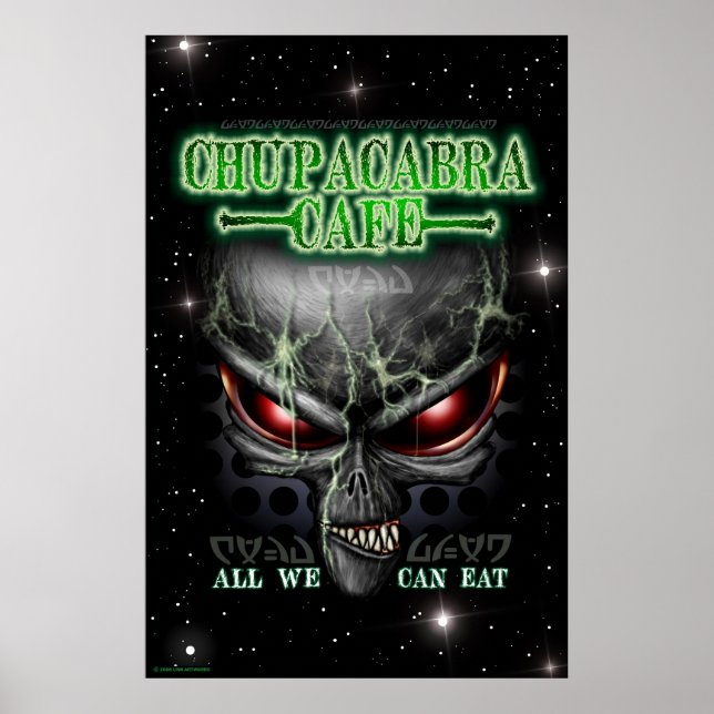Chupacabra Cafe 23X35 poster (Frente)