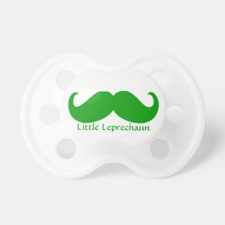Chupeta Bigode verde irlandês e leprechaun pequeno