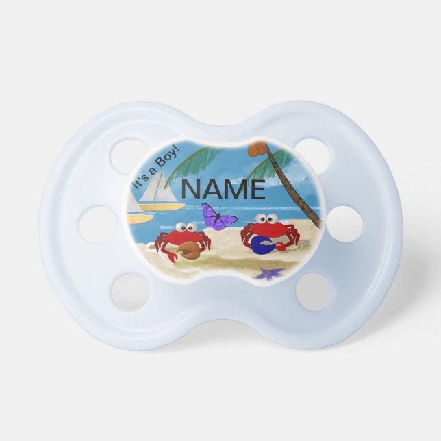 Chupeta Pacifier Crabby do bebê (Frente)