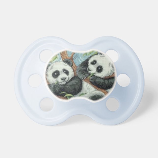 Chupeta Ursos de Panda em Pacificador de Bebê (Frente)