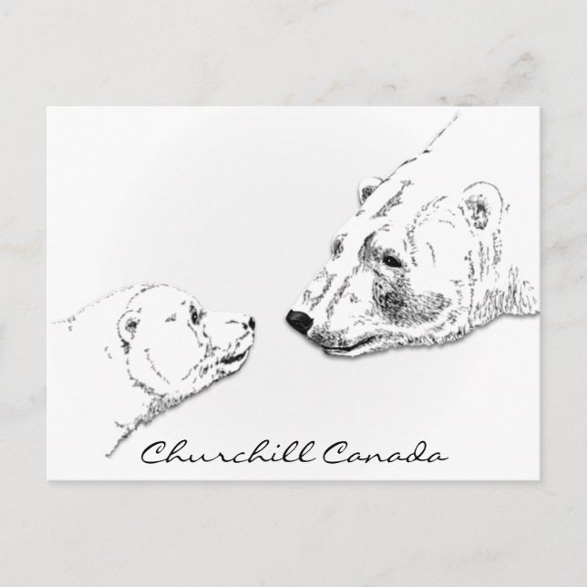 Churchill Canadá Cartão-postal Cartões de Arte Pol (Frente)