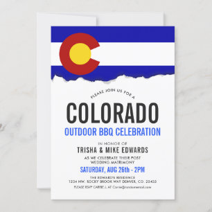 Churrasco Colorado Themed   Convite de Sinalizador