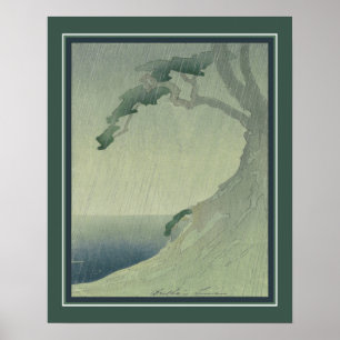 "Chuva" 1905 Impressão japonês por Bertha Lum