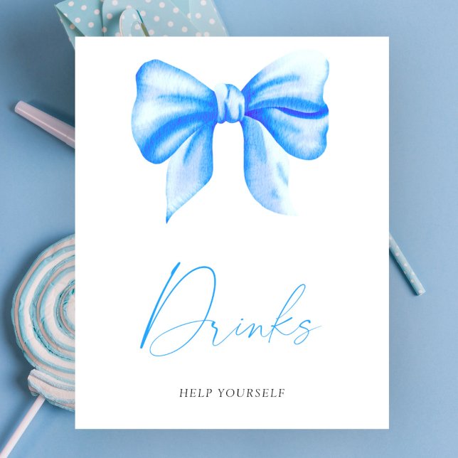 Chuva de bebê arco azul - Bebidas Poster (Criador carregado)
