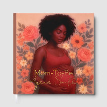 Chuva de Bebê de Mulher Negra Grávida, Floral