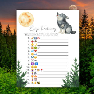 chuva de bebê Little Wolf Emoji jogo de imagem