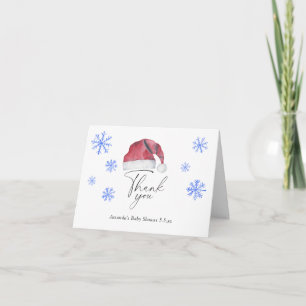 Chuva de bebê Papai Noel - Cartão de Agradecimento