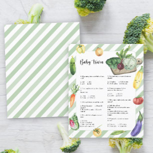 Chuva de bebê vegetariana Trivia de Bebê Jogo de
