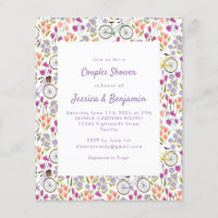 Chuva de Casal com Bicicleta Boho Floral Simples