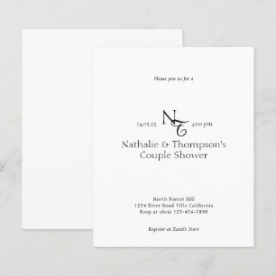 Chuva de Casamento Elegante com Monograma BUDGET