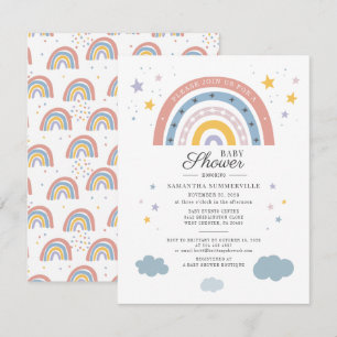 Chuva de Cores Água-forte Boho para Baby Shower