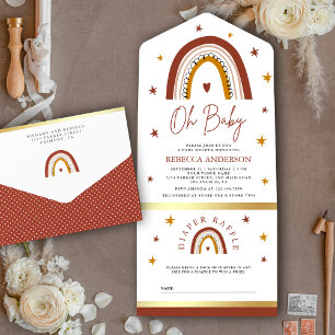 Chuva de Cores Boho Baby Shower Terracota