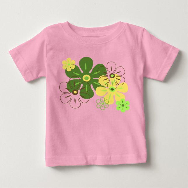 Chuva de Flor e T-Shirts Crianças (Frente)