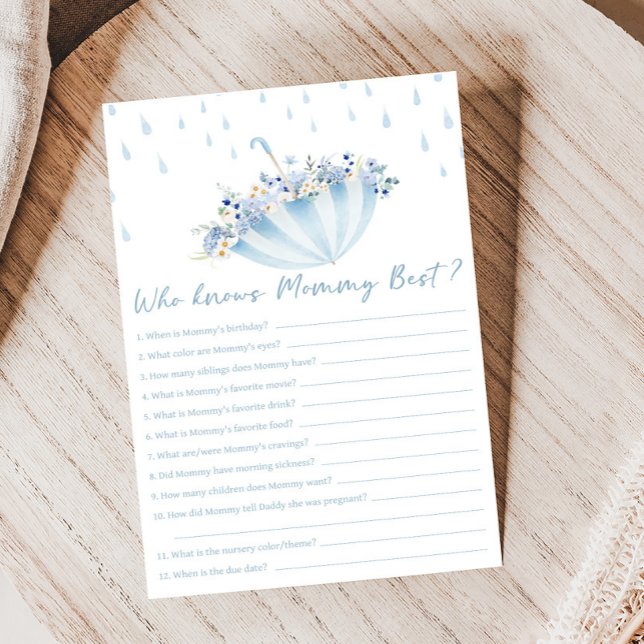 Chuva de Flores de Abril traz Maio Quem Sabe Jogo  (April Shower Bring May Flowers Baby Shower Game)