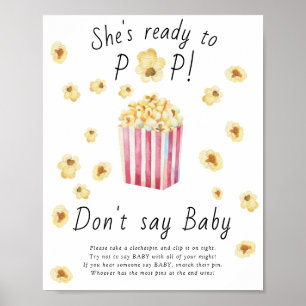 Chuva de ideias para chá de bebê - Não diga Poster